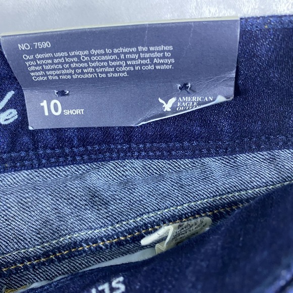 NWT American Eagle Jeans Women Sz 10 Petite Short Medium Wash Stretch Slim Boot - Picture 8 of 16